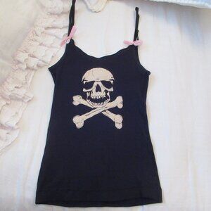 New Wheels And Dollbaby Skull Tank Top Singlet